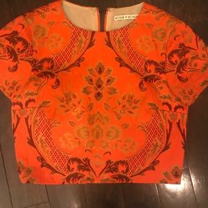 Alice + Olivia orange top size 2